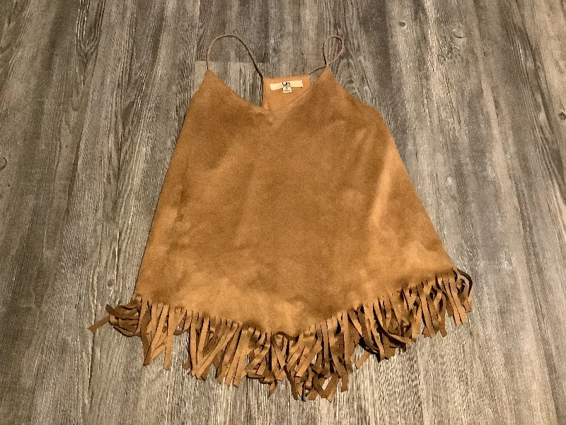 Top Sleeveless By Ya In Brown, Size: S