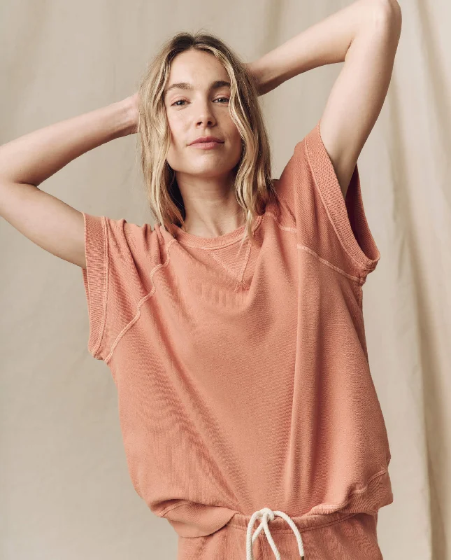 Classic Women's Fashion The Wedge Sweatshirt. Solid -- Sun Dried Orange