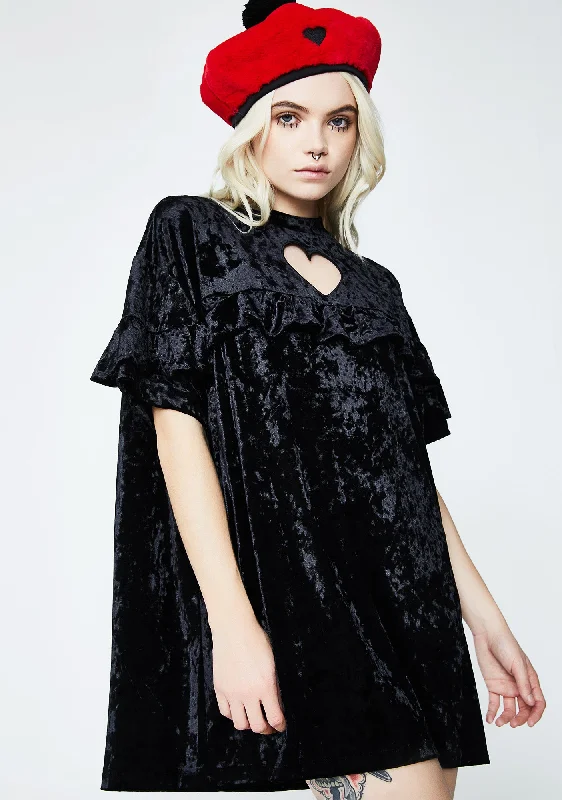 Trend Alert Crushed Heart Frilly Tee