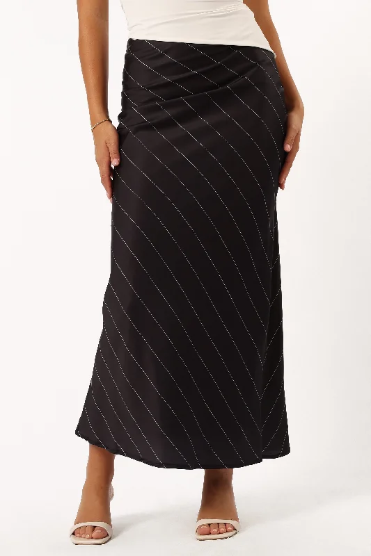 Artful Design Heidi Stripe Slip Skirt - Black White Stripe