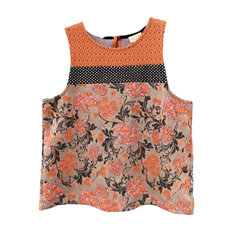 Top Sleeveless By Meadow Rue In Floral Print, Size: S