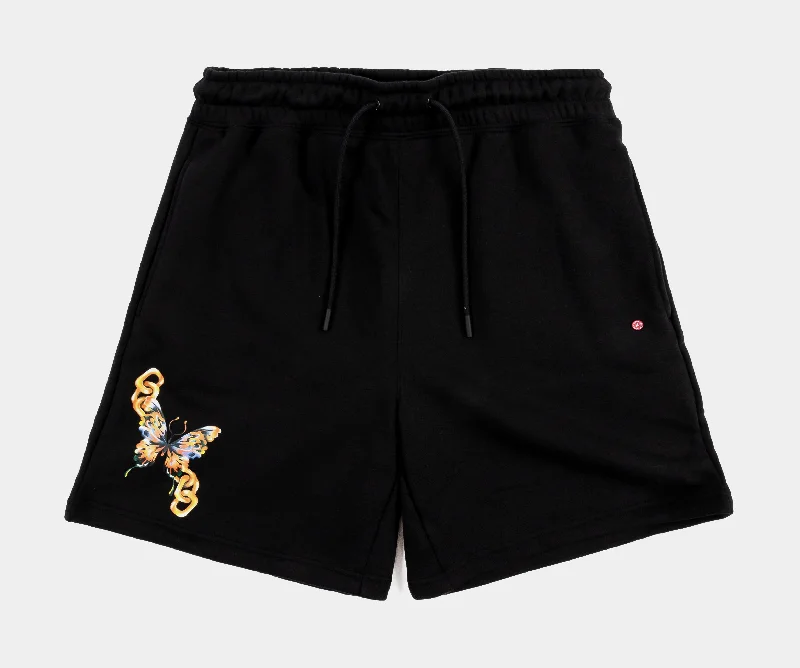 Elegant Attire For The Modern Lady Jordan Artist Series by Jordan Moss Brooklyn Fleece Womens Shorts (Black)