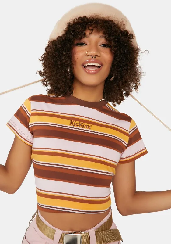 Mid Season Sale Multi Stripe Ringer Tee