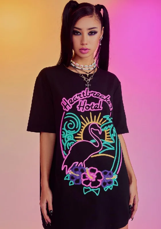 Elevate Your Wardrobe Heartbreak Paradise Flamingo Tee