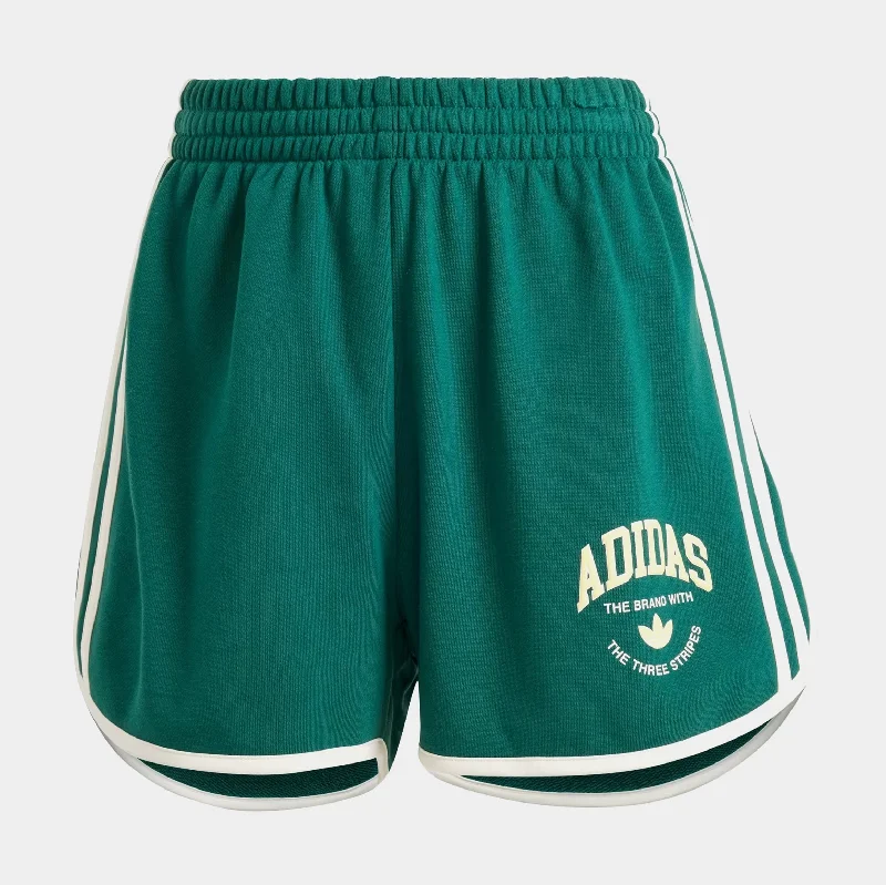 Elegant Contour VRCT Varsity Fleece Womens Shorts (Green)