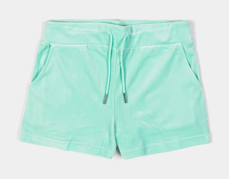 Boutique Styles OG Bling Velour Womens Shorts (Mint)