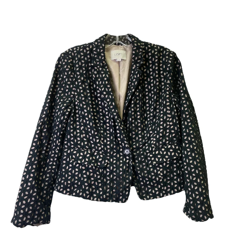 Blazer By Loft In Black & Cream, Size: 6