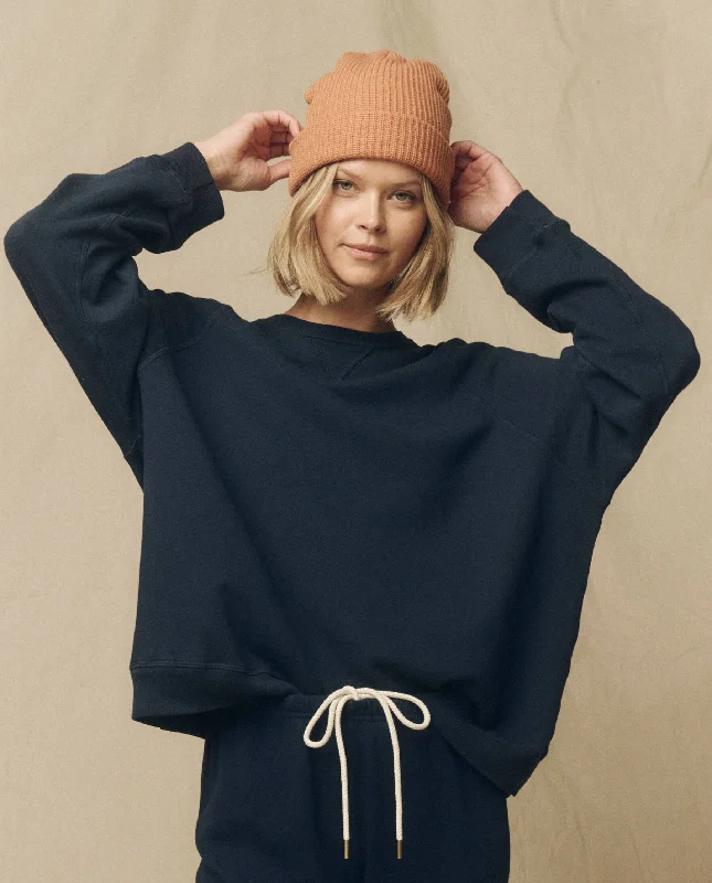 Fashion Forward The Slouch Sweatshirt. Solid -- True Navy