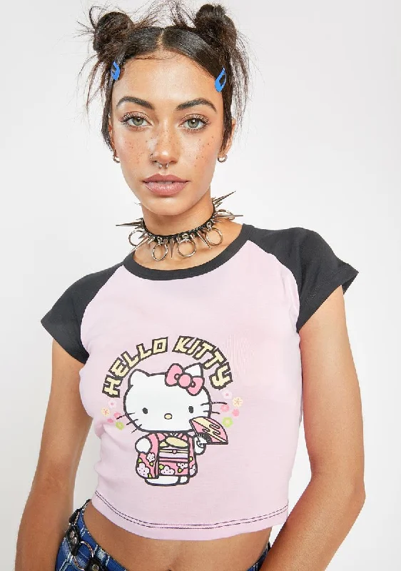 Embrace New Fashion Hello Kitty Geisha Raglan Baby Tee