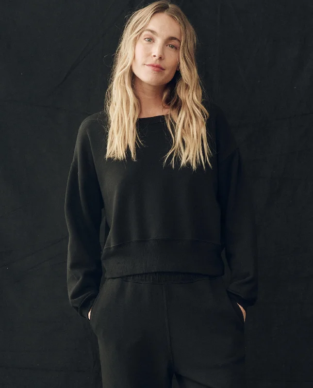 Graceful Drape The League Sweatshirt. -- True Black