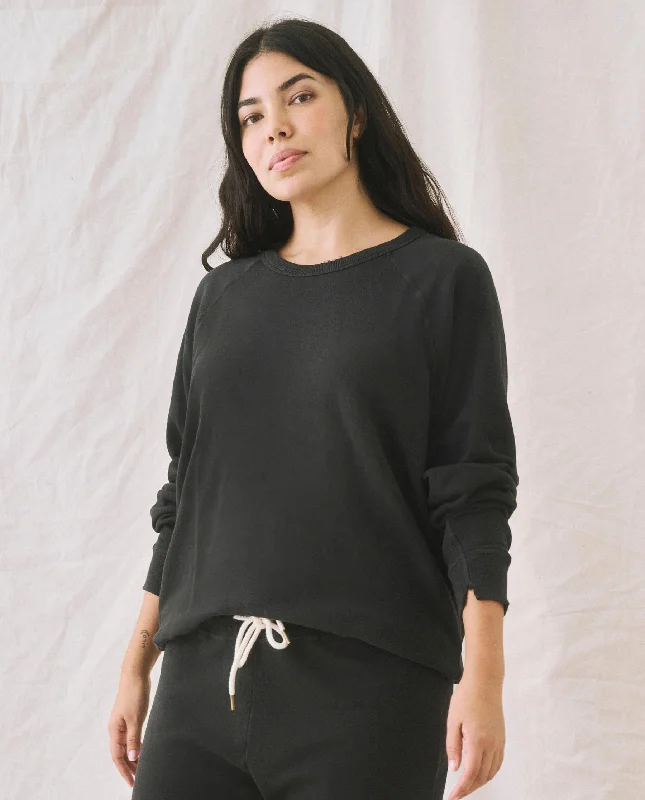 The Epitome Of Modern Women's Fashion The College Sweatshirt. Solid -- Almost Black