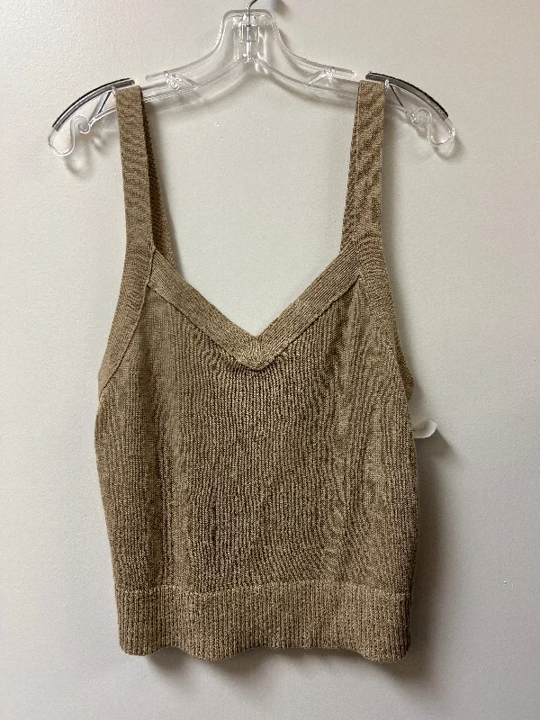 Top Sleeveless By Banana Republic In Tan, Size: M