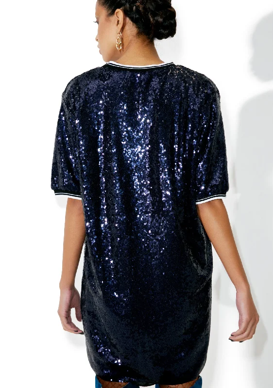 Luxury Fashion Blueberry Bubbly Sequin Tee