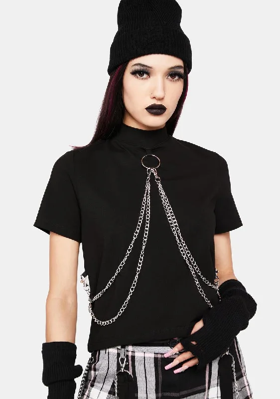 Flowing Silhouette Punk Chain Tee