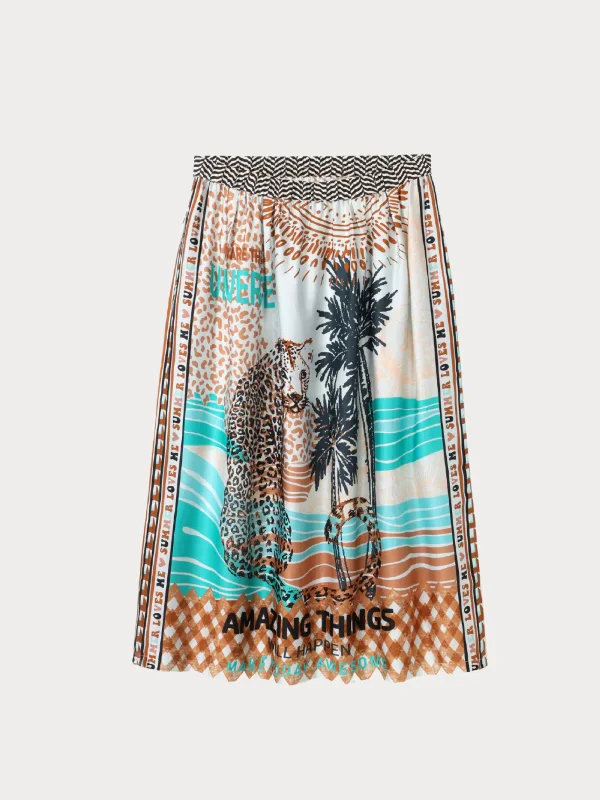 Stylish Savings Vanessa Printed Midi Skirt