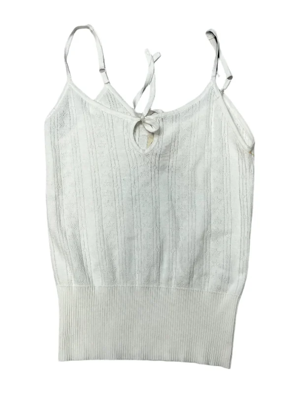 New! Top Sleeveless In White, Size: S