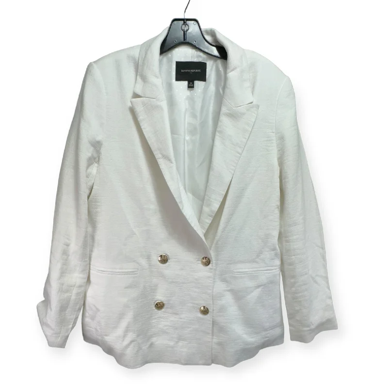 Blazer By Banana Republic In White, Size: 12