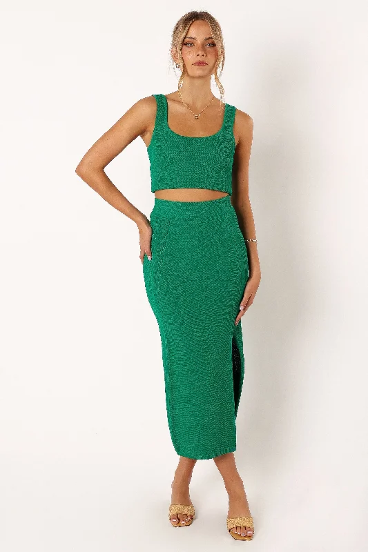 First Order Discount Soji Knitted Skirt - Green