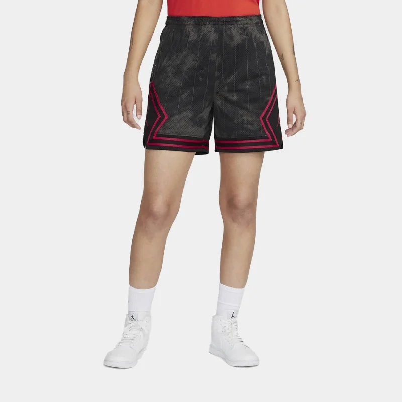 Fashion Sale Diamond Dri-Fit Womens Shorts (Black/Red)