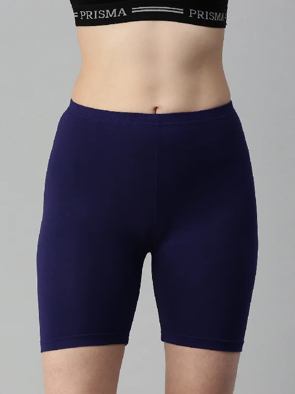 Crazy Discounts, Hurry Up Yoga Shorts-Ink Blue