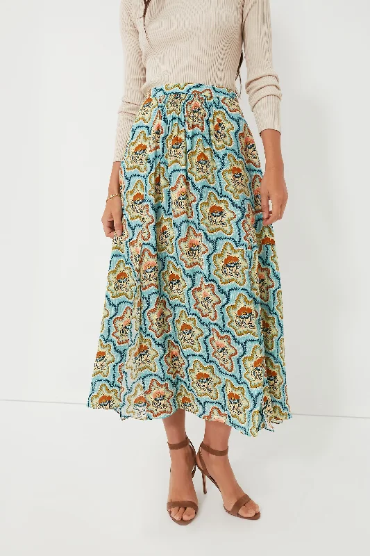 All Season Basics Discount Tea Time Flower Tucker Skirt