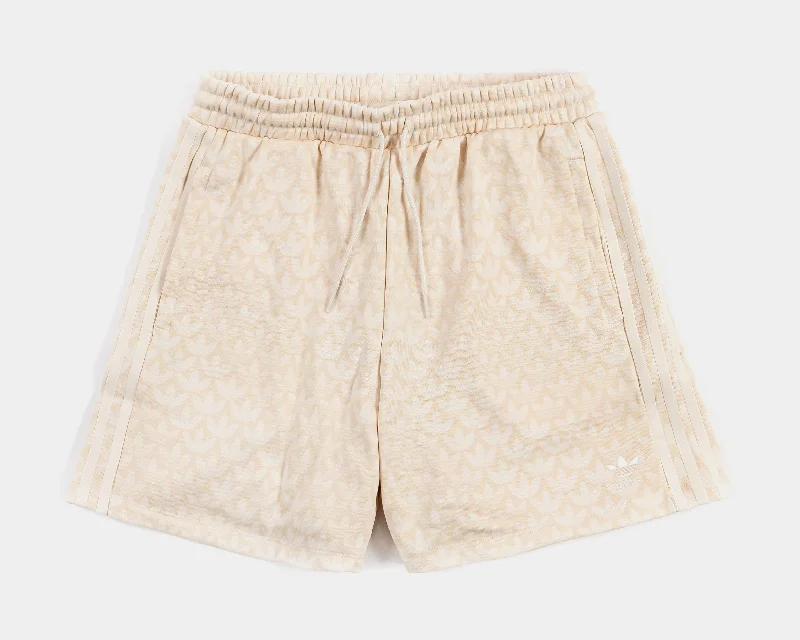 Fresh Styles, Fresh Deals Monogram AOP Womens Shorts (Beige)