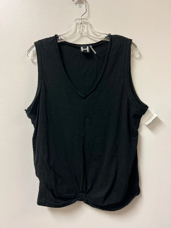 Top Sleeveless By H For Halston In Black, Size: Xl