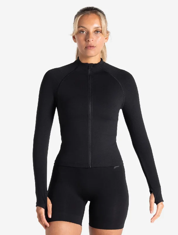 Limited Time Offer Sculpt Seamless Zip Jacket - Black