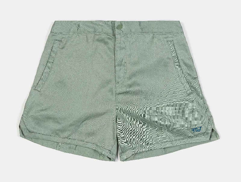 Vintage Charm Twill Woven Womens Shorts (Jade Smoke/Industrial Blue)