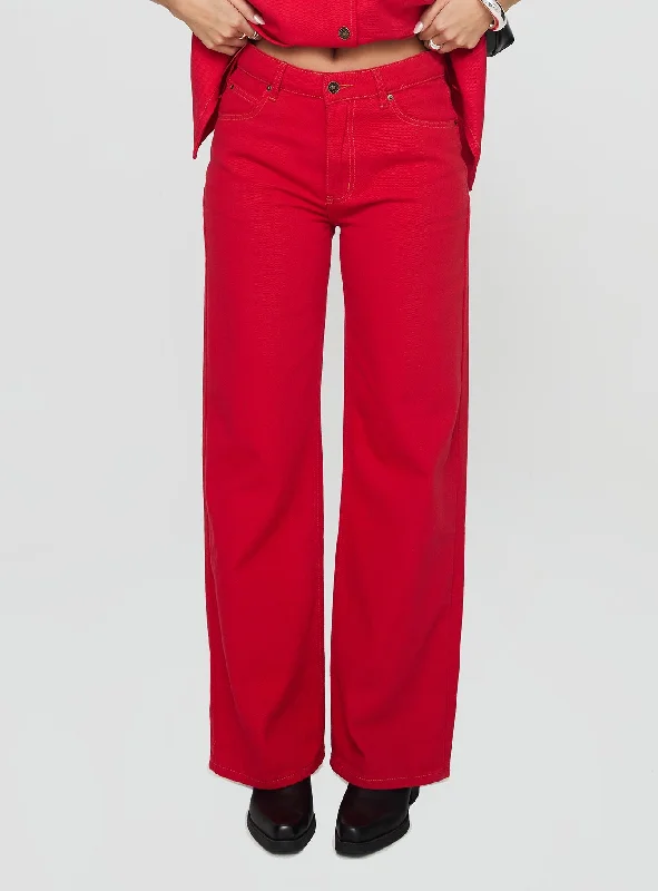 Flash Deals Top Model Jeans Red