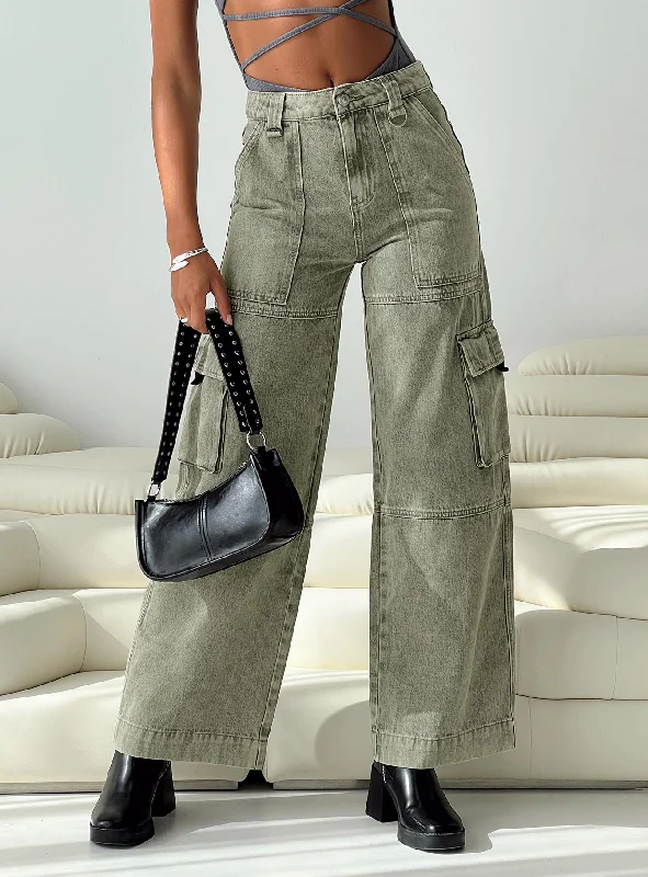 Wardrobe Refresh Making History Cargo Jeans Olive