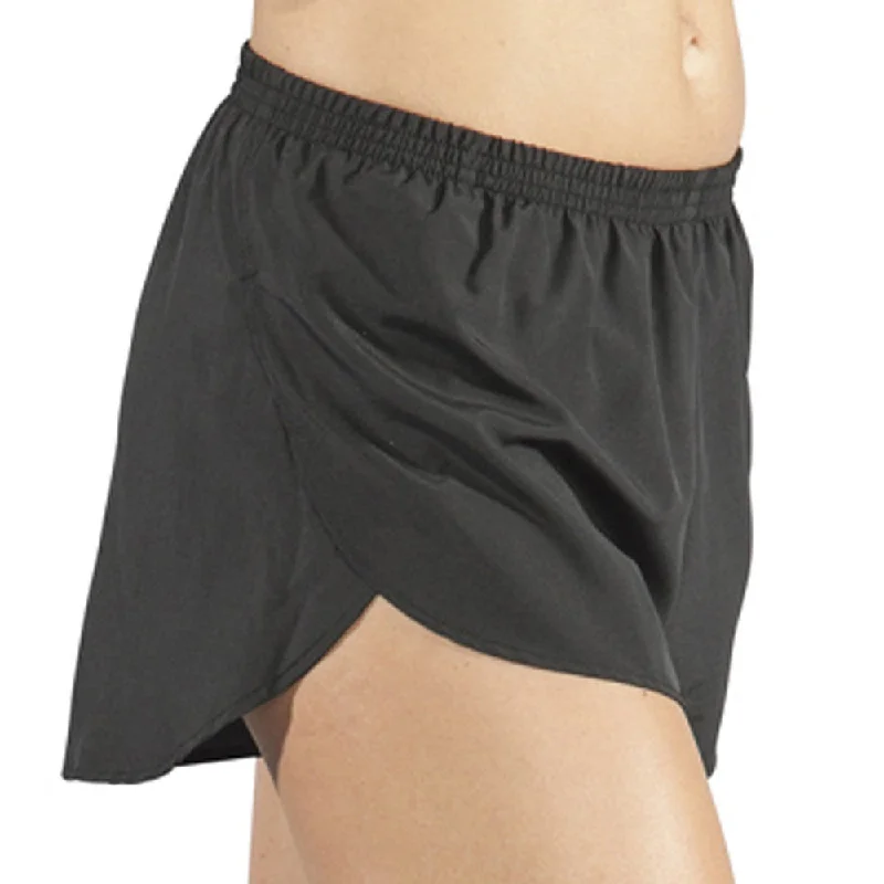 Odd Size Clearance Sale Women's Solid 1" Elite Split Shorts - Black