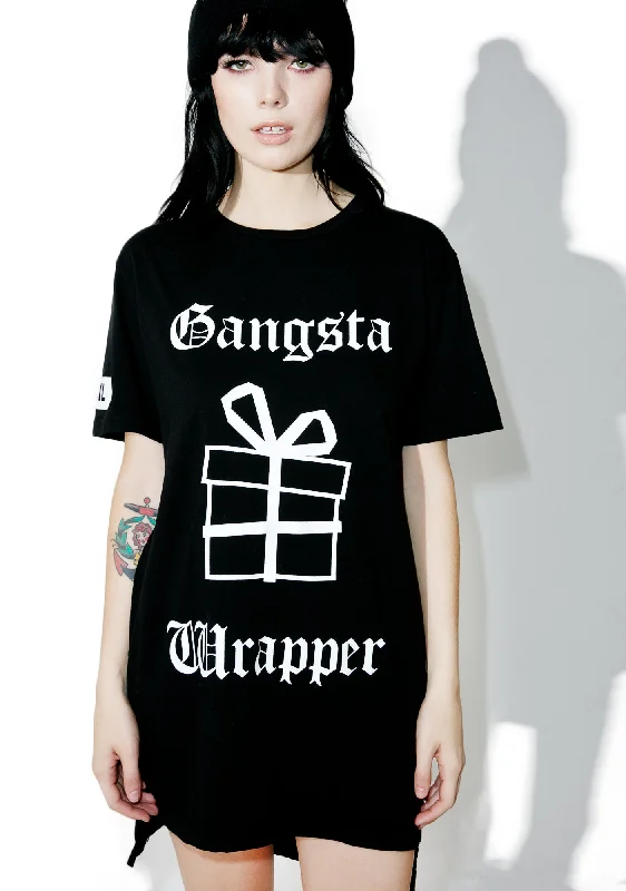 Evening Elegance Gangsta Wrapper Hi Lo Tee