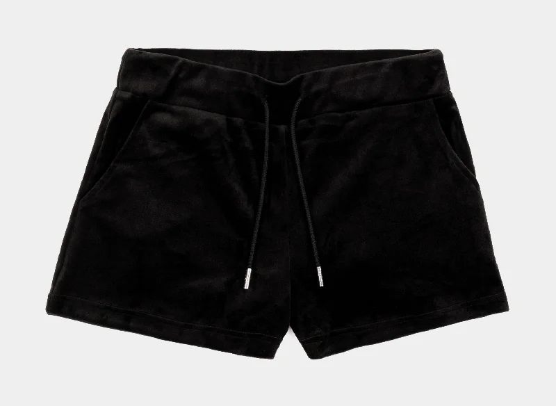 Chic Style, Always In Vogue OG Bling Velour Womens Shorts (Black)