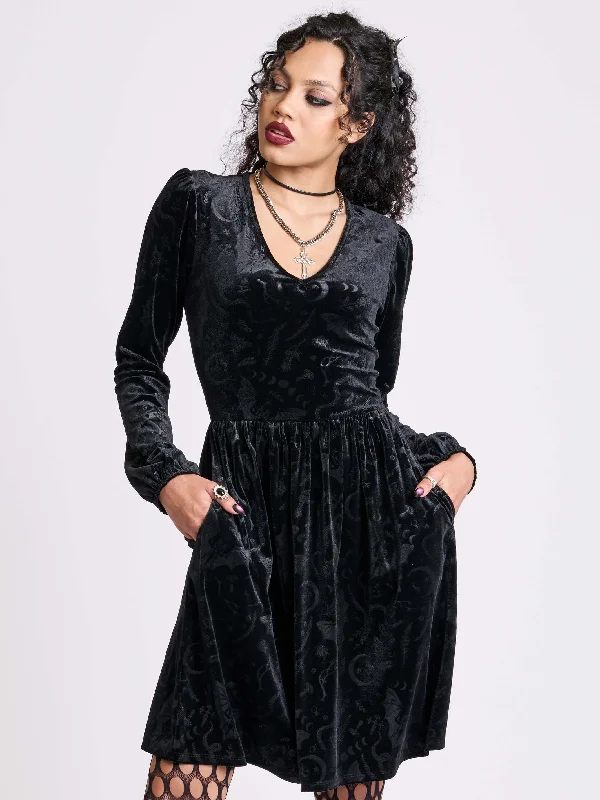 Effortless Style, Endless Impact Embossed velvet dress