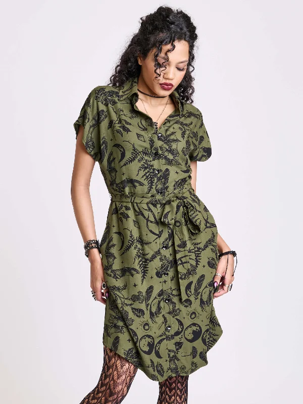 Exquisite Craftsmanship Garden Witch Shirt Dress