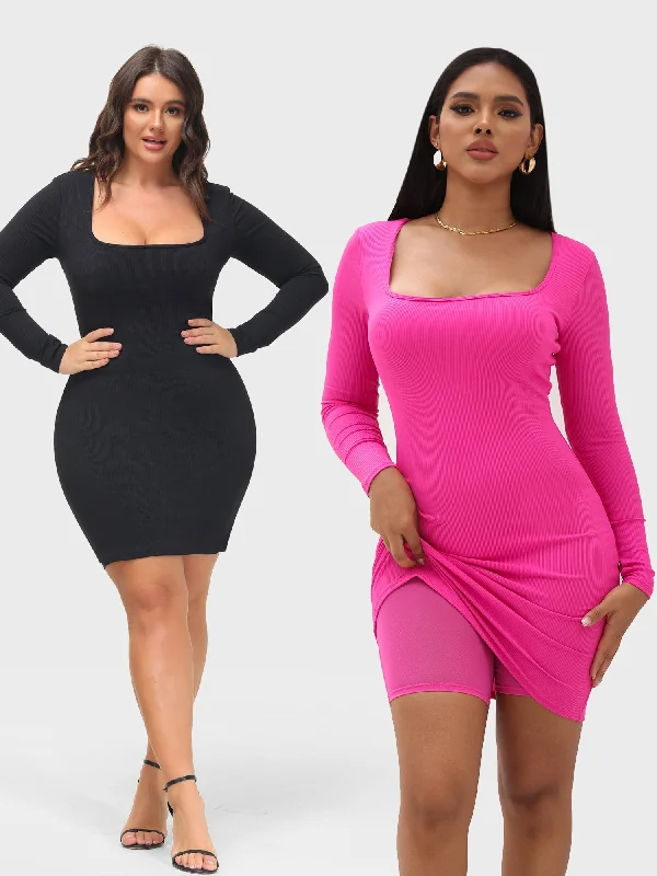 Huge Discounts This Week Midsize Goddess Mini Dress With Built-in Shapewear