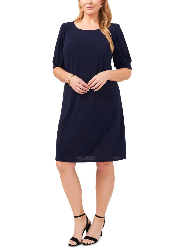 Stylish Savings Plus Womens Puff Sleeve Knee-Length Sheath Dress