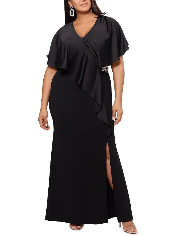 Athleisure Wear Promotion Womens Ruffled Embellished Maxi Dress