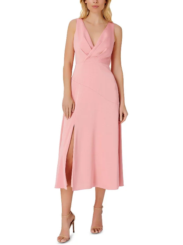 Mid - Week Surprise Womens Satin Sleeveless Midi Dress