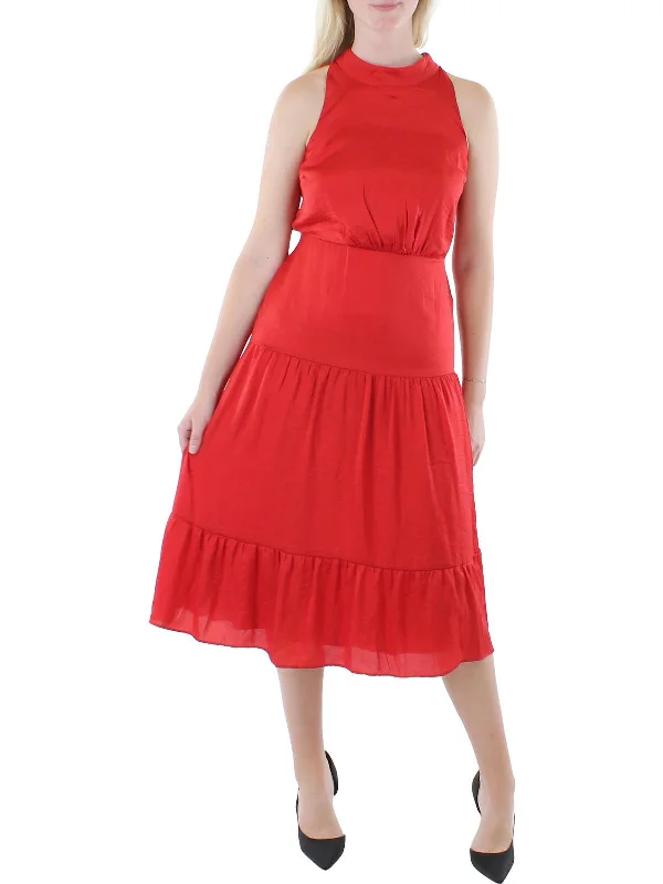 Exclusive Discount Womens Satin Sleeveless Midi Dress