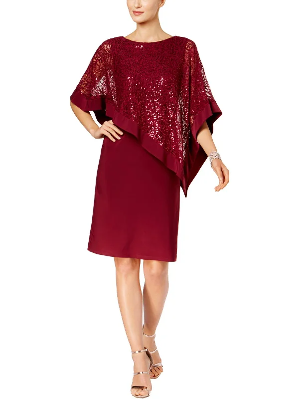 Bold Fashion Womens Sequined Lace Special Occasion Dress