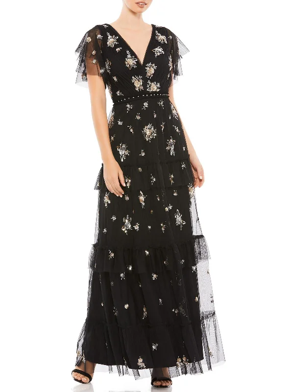 Chic & Cozy Collection Womens Sequined Long Evening Dress