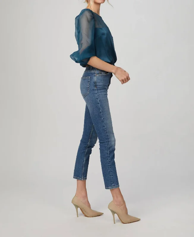 Casual Chic Button Fly Jeans In Light Blue