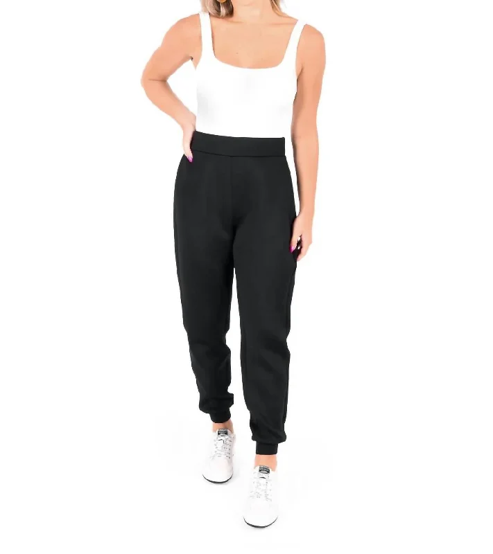 Season Transition Versatile Wear Clearance Downtown Jogger In Noir