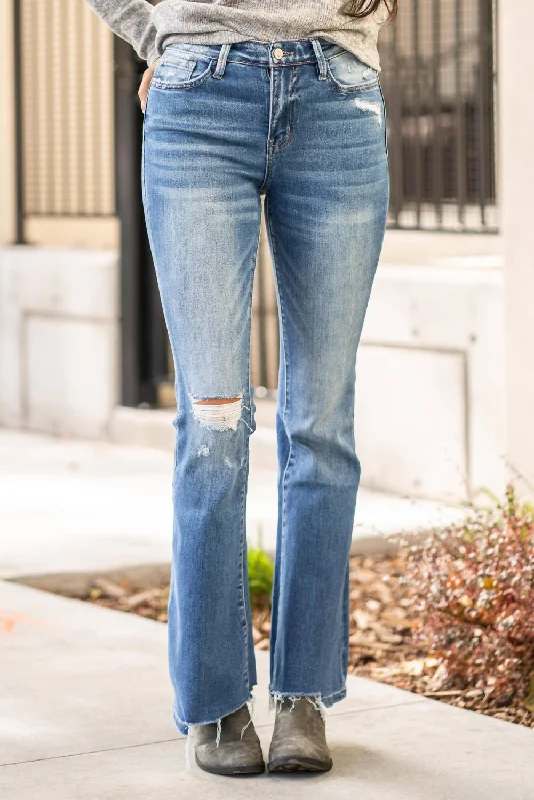 Wardrobe Upgrade East Gate High Rise Flare Jean In Denim