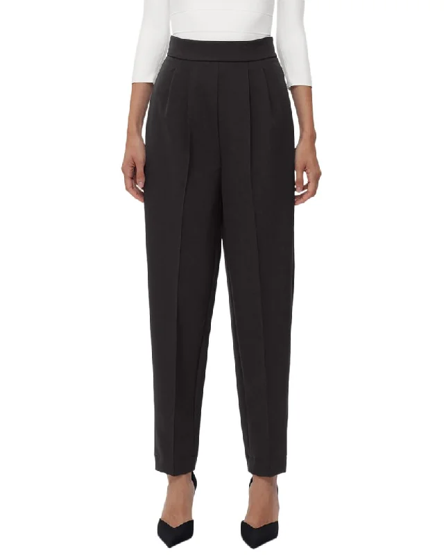 Feminine Elegant Hervé Léger High Waist Pleated Tapered Pant