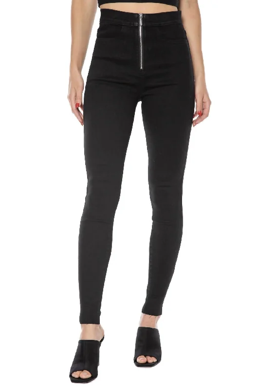 Trendy Fashion for Women High Rise Skinny Jeans In Black