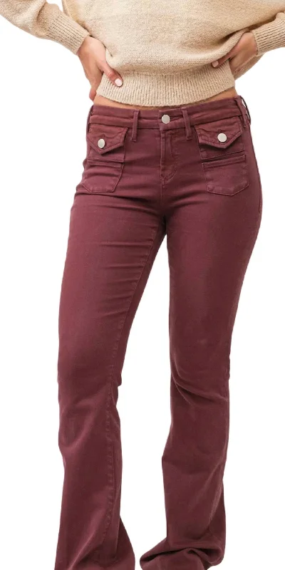 Hot Trends Jaxtyn Jeans In Maroon