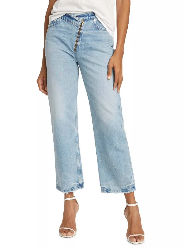 Dreamy Aesthetic Le Jane Crop Angled Jean In Rhode